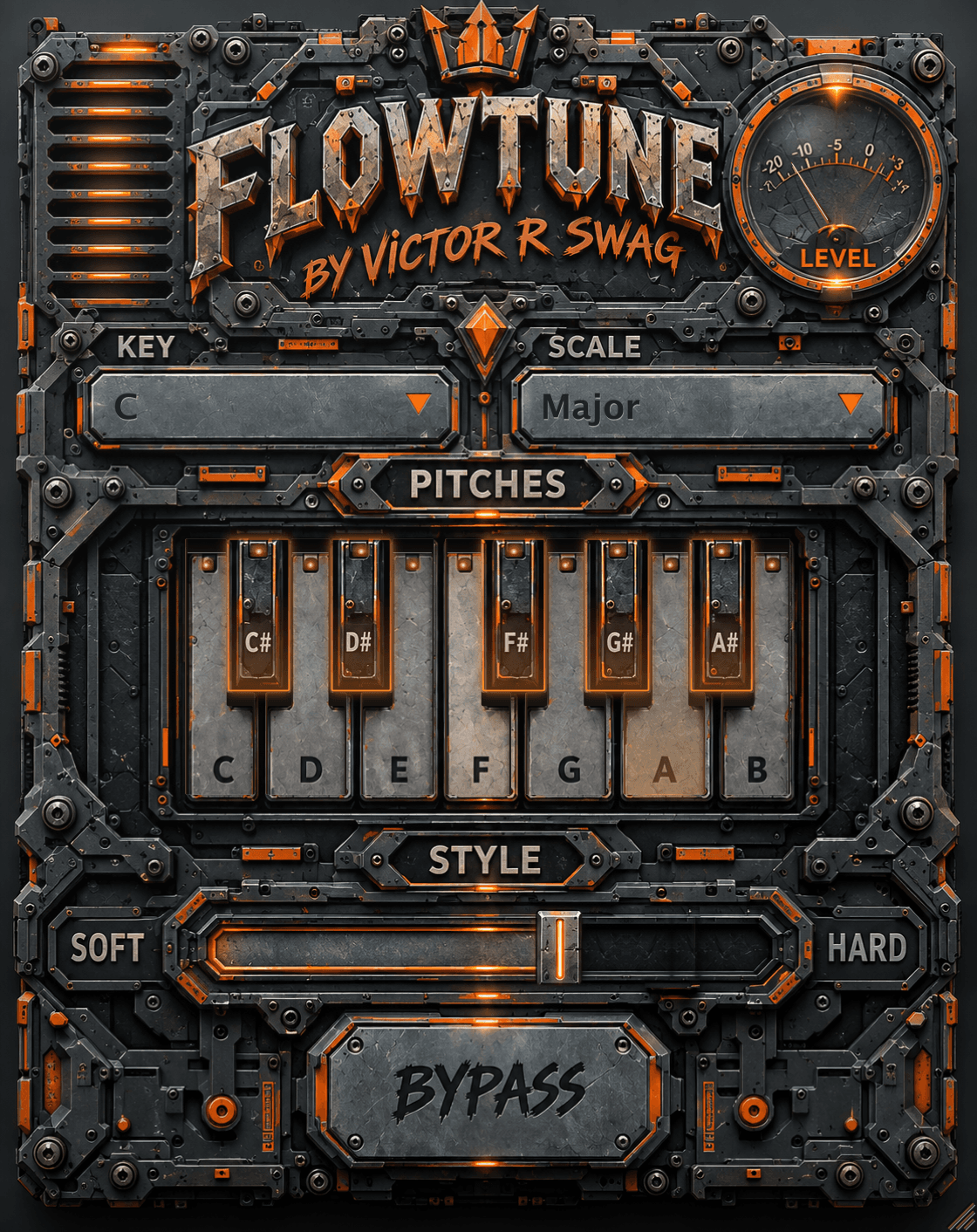 Flowtune By Victor R Swag interface (Iron Forge theme)